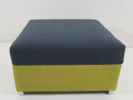 MH-Stool7155 Fancy Large Storage Square Stool with Cleanable Water Repellent Fabric