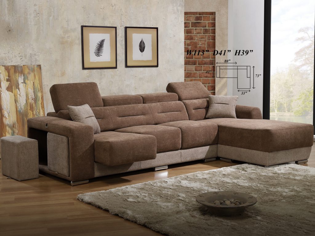 MH898 Stain Removable Fabric 3 Seater + L Shape Sofa with Solid Wood